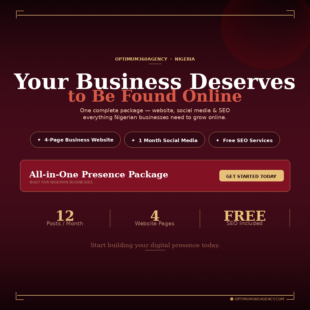 All-in-One Presence Package: The Simple Way Nigerian Businesses Can Build a Powerful Online Presence